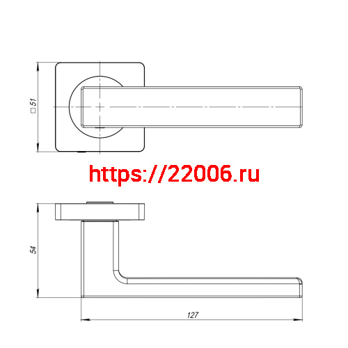 Ручка Ajax (Аякс) раздельная K.JK51.OPTIMA (OPTIMA JK) GR-23 графит фото 2