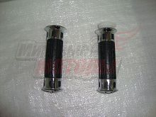 Ручки руля резиновые скутер (сетчатый рисунок, с орлом на торцах) (пара) 132*32*22