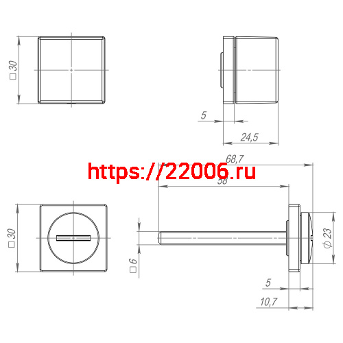 Ручка Armadillo (Армадилло) поворотная BK6.K.ART30 BL-26 черный фото 4