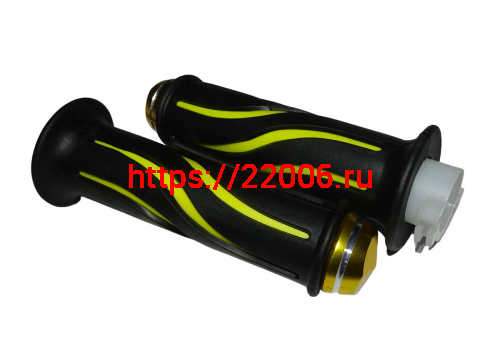 Ручка руля правая (газа) WIZARD в сборе (с резинкой) + ручка левая (резинка) (05050Q087+05050Q090) Ручка руля правая (газа) WIZARD в сборе (с резинкой) + ручка левая (резинка) (05050Q087+05050Q090)