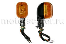 Указатель поворота №27 оранжевое стекло, на стойке пластмассовый,  прямоугольный, (4 штуки)