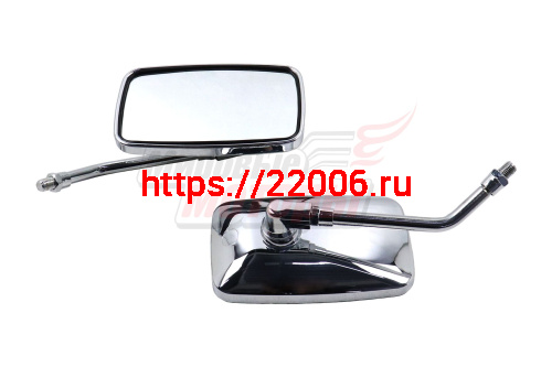 Зеркала (003-А) пласт. прямоуг. крепление по центру под хром. (в уп. 50 пар) Зеркала (003-А) пласт. прямоуг. крепление по центру под хром. (в уп. 50 пар)