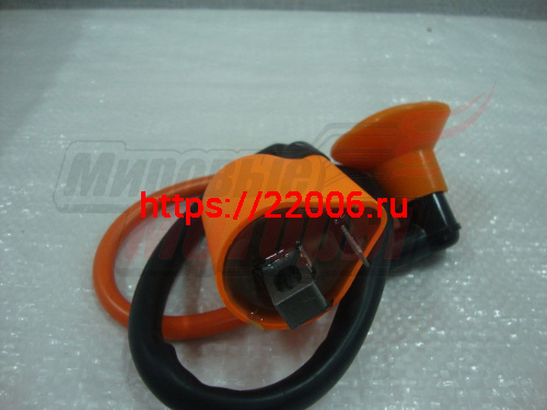 Катушка зажигания с высоковольтным колпачком Yamaha JOG50 (ТЮНИНГ,оранжевая) Катушка зажигания с высоковольтным колпачком Yamaha JOG50 (ТЮНИНГ,оранжевая)