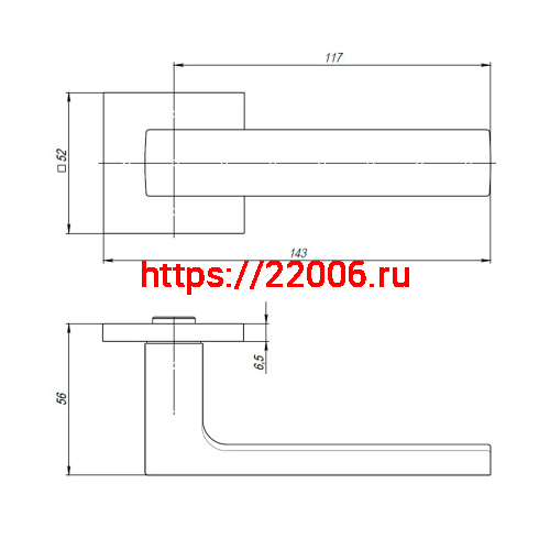 Ручка Armadillo (Армадилло) раздельная K.USS52.SKY AC-9 медь фото 2