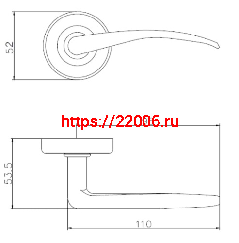 Ручка Punto (Пунто) анодированная LM/AN R.H50.015 GR-23 графит фото 3