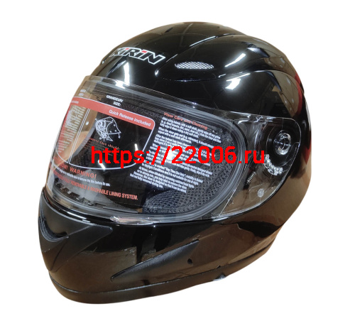 Шлем интеграл KIRIN KL-118, черный, серый, красный, синий, размер S фото 2