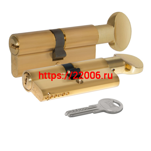 Цилиндровый механизм Kale kilit (Кале килит) с вертушкой 164 SM/80 (35+10+35) mm латунь 5 кл.